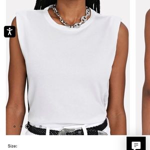 FRAME Rolled Muscle Cotton Tank